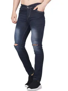 LINARIA Men Classic Slim Fit Slash Knee Light Fade Jeans