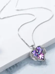 PASU FASHION Silver-Plated Minimal Necklace