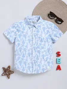 Happy Faces Kids Boys Printed Pure Cotton Casual Shirt