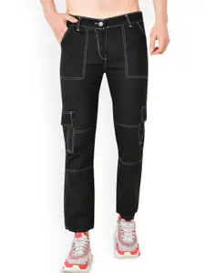 LINARIA Men Classic Slim Fit Mid-Rise Mildly Distressed Jeans