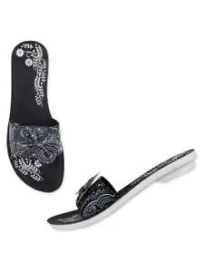 PENNEN Women Printed Slip-On Sliders