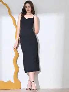 IUGA Shoulder Straps Sheath Midi Dress