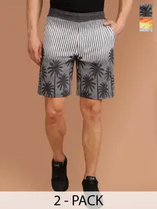 BULLMER Men Pack Of 2 Graphic Printed Shorts