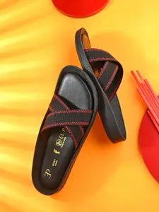 El Paso Women Woven Design Slip-On Open Toe Flats