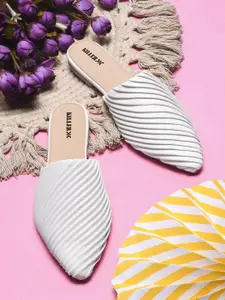 Killer Women Striped Ethnic Mules Flats