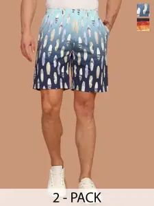 BULLMER Men Pack of 2 Printed Shorts
