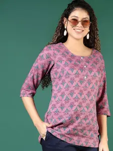 V-Mart Women Printed Round Neck Kurti