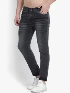 LINARIA Men Cotton Classic Slim Fit Mid-Rise Heavy Fade Jeans