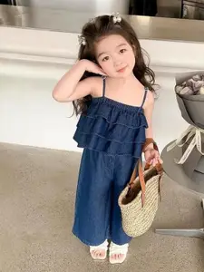 StyleCast x Revolte Girls Shoulder Straps Pure Cotton Top With Trousers