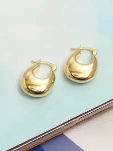 LeCalla 925 Sterling Silver-Plated Contemporary Hoop