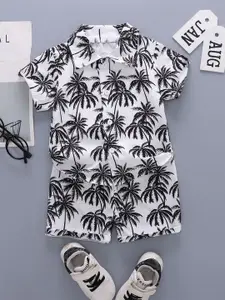 StyleCast x Revolte Infants Printed Spread Collar Shirt With Shorts