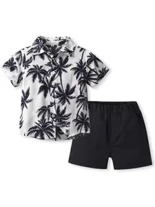 StyleCast x Revolte Infants Printed Pure Cotton Shirt With Shorts