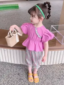 StyleCast x Revolte Girls Round Neck Pure Cotton Top with Capris