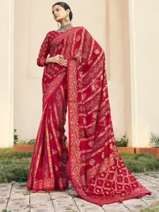 elora  Bandhani Printed Saree