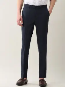 Arrow New York Men Printed Slim Fit Formal Trousers