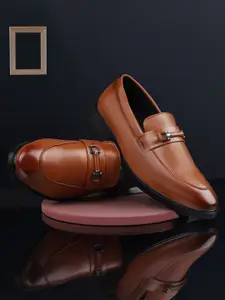 Woakers Men Leather Formal Slip-On Shoes