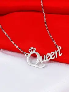 PASU FASHION Rhodium-Plated Necklace