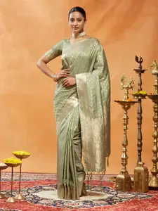 kasee Ethnic Motifs Woven Design Zari Art Silk Banarasi Saree