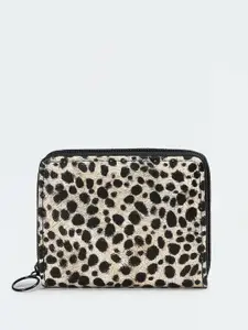 max Women Animal Printed PU Zip Around Wallet