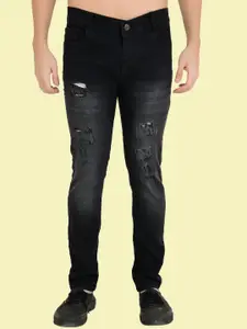 LINARIA Men Classic Slim Fit Mildly Distressed Heavy Fade Jeans