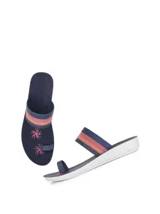 PENNEN Women Blue Casual One Toe Flats