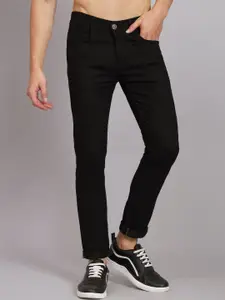 LINARIA Men Classic Skinny Fit Low-Rise Slash Knee Jeans