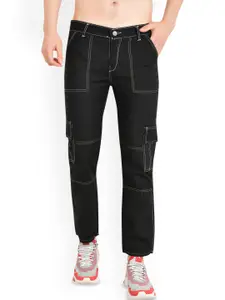 LINARIA Men Classic Slim Fit Mid-Rise Cotton Jeans