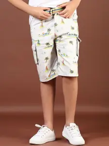 V-Mart Boys Conversational Printed Regular Fit Cargo Shorts