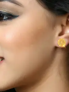 DIVASTRI Gold-Plated Floral Shaped Studs