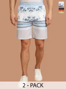 BULLMER Men  Pack of 2 Graphic Printed Regular Shorts