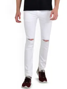 LINARIA Men Classic Regular Fit Slash Knee Cotton Jeans