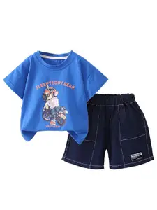 StyleCast x Revolte Boys Printed T-shirt With Shorts