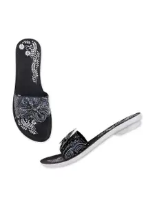 PENNEN Women Printed Open Toe Flats