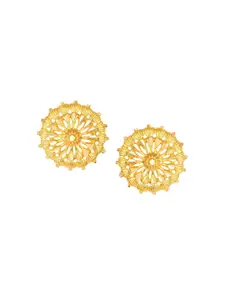 DIVASTRI Gold-Plated Floral Shaped Studs