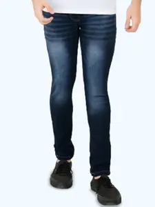 LINARIA Men Classic Slim Fit Low Distress Heavy Fade Jeans