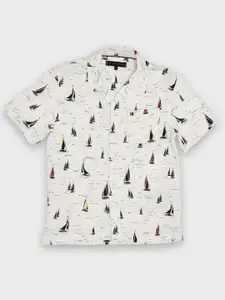 Tommy Hilfiger Boys Opaque Printed Casual Shirt