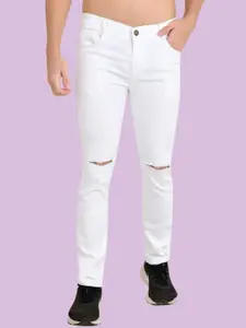 LINARIA Men Classic Slim Fit Slash Knee Stretchable Jeans