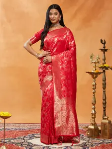 kasee Floral Woven Design Zari Banarasi Saree