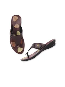PENNEN Women Brown Casual Open Toe Flats