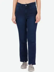 FCK-3 Women Brooklyn Mid-Rise Flared Light Fade Dark Shade  Stretchable Jeans