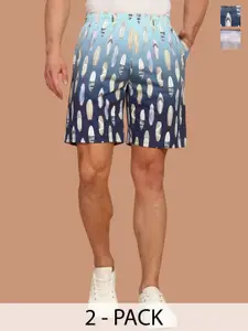 BULLMER MenPack of 2 Graphic Printed Regular Shorts