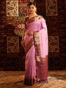 kasee Striped Zari Banarasi Saree