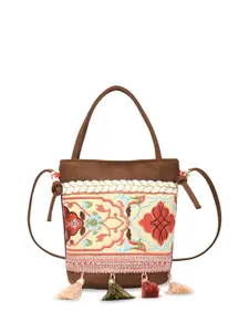 CORSICA Printed Structured Satchel with Tasselled