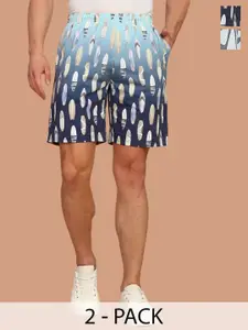 BULLMER Men Pack Of 2 Printed Regular Fit Shorts