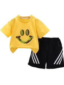 StyleCast x Revolte Boys Embroidered T-shirt With Shorts