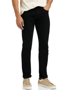 LINARIA Men Classic Slim Fit Mid-Rise Jeans