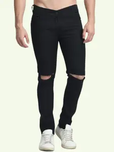 LINARIA Men Classic Slim Fit Slash Knee Jeans