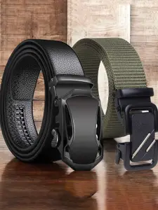 LOOPA Men Pack Of 2 Textured Belt