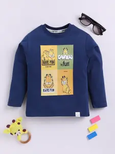 Happy Faces Boys Garfield Printed Pure Cotton T-shirt