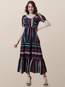 Chemistry Print Crepe Fit & Flare Midi Dress